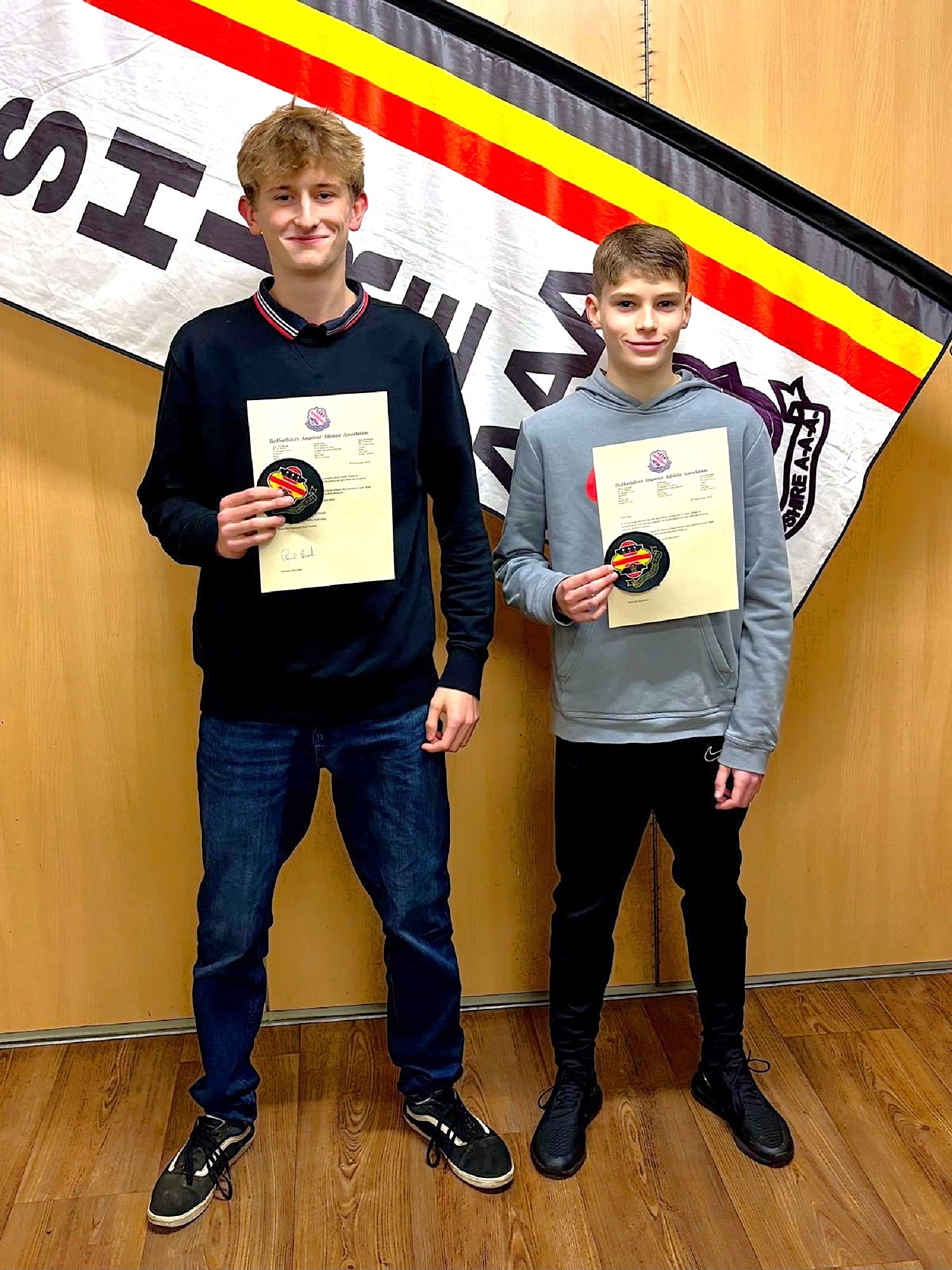 Two BAC Juniors awarded Bedfordshire County Badges